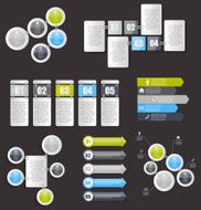 Collection of Infographic Templates for Business Vector Illustra N83