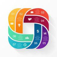 Vector circle infographic Template for cycle diagram graph presentation and N32