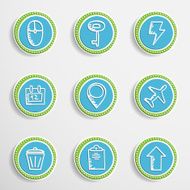 Web Buttons with Drawing Icons N2