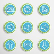 Web Buttons with Drawing Icons N3