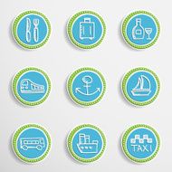 Web Buttons with Drawing Icons N7