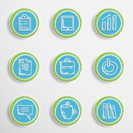 Web Buttons with Drawing Icons N10