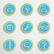 Web Buttons with Drawing Icons N11