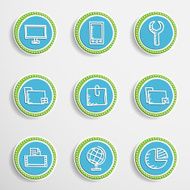 Web Buttons with Drawing Icons N12