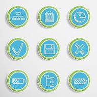 Web Buttons with Drawing Icons N13