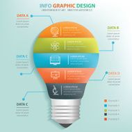 Light bulb info graphic design clean vector N3
