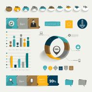 Set of flat infographic elements N2