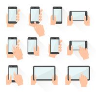 Hands holding smart phones