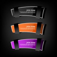 Glossy vector labels N5