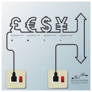 Money CurrencyElectric Line Business Infographic N2