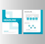 Blue Multipurpose Report Templates for brochure flyer