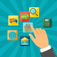 Internet shopping concept illustration N2