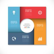 Vector square template for infographics business presentation web design