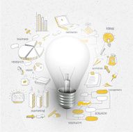 Creative Idea business infographic layout with bulb