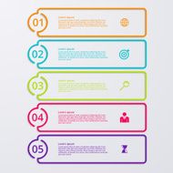 Vector illustration infographic five options N29