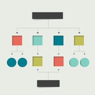 Flowchart scheme Infographics chart element Simply flat design