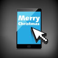 Merry Christmas web modern concept High-quality smartphone scr