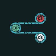 One Two Three - Vector options progress infographic template
