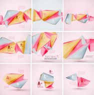 Geometric shapes in the air Vector abstract background N407