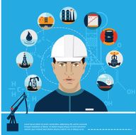 Set of gas fuel station car oil petrol flat icons N3