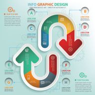 Arrow info graphic design clean vector