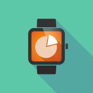 Smart watch with a pie chart