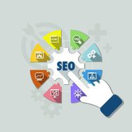 flat seo infographics background