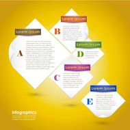 vector abstract 3d paper infographics N29