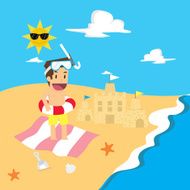 businessman relax in the vacation N3