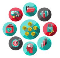 Money Flat icon set for Web and Mobile Application N12