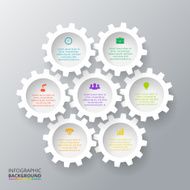 Vector gears for infographic