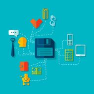 Set of business icons N107