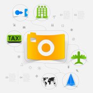 Set of summer tourism icons N506