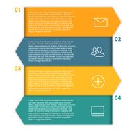 Set of infographic template layouts Flow chart secuence numbered banner N99