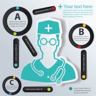 Doctor and medical info graphic design vector