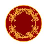 Button banner with a gilded ornaments