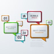 Vector modern bubble speech infographic N2