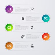 Vector illustration infographic five options N30