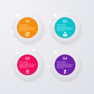 Vector illustration infographics four circles N27