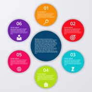 Vector illustration infographics six options N11