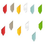 Modern business origami style options banner N10