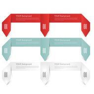 Modern business origami style options banner N19