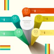 abstract 3d cylinder infographics N5