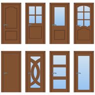 Vector Set of Cartoon Doors