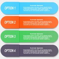 Color paper strips for infographics Vector illustration