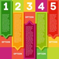 Modern colorful flat designed option template For infographics banners and N4