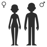 Male and female silhouettes N3