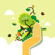 illustration concept of ecology N3
