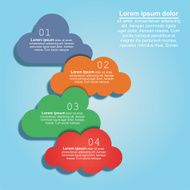 Abstract speech bubbles in the shape of clouds N6