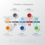 Design simple step number and line business icon timeline graphi N2